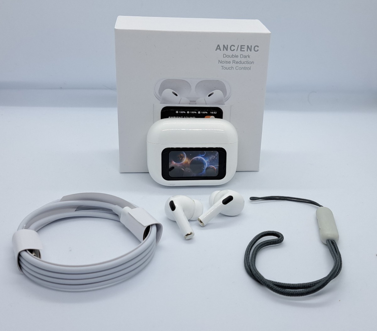 Airpods A9 Pro ANC Touch Screen Display Earbuds
